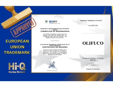 OLIFUCO® have been finalized as “registered” trademark in European market
